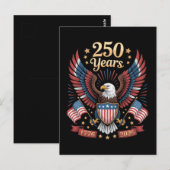 250 Jaar Amerikaanse verjaardag Briefkaart (Voorkant / Achterkant)