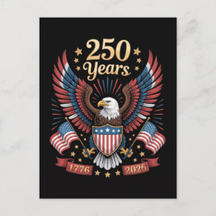 250 Jaar Amerikaanse verjaardag Briefkaart