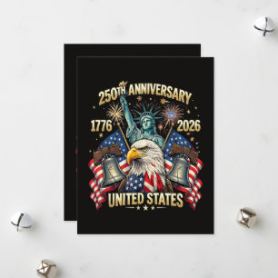 250 Jaar Amerikaanse Viering 1776-2026 USA Vlag  Feestdagenkaart