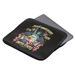 250 Jaar Amerikaanse Viering 1776-2026 USA Vlag Laptop Sleeve
