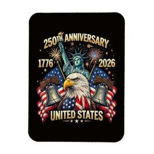 250 Jaar Amerikaanse Viering 1776-2026 USA Vlag Magneet