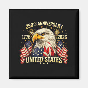 250 Jaar Amerikaanse Viering 1776-2026 USA Vlag Magneet
