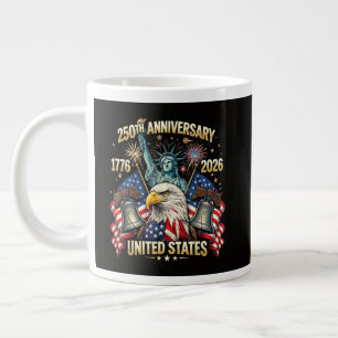 250 Jaar Amerikaanse Viering 1776-2026 Vlag van de Grote Koffiekop