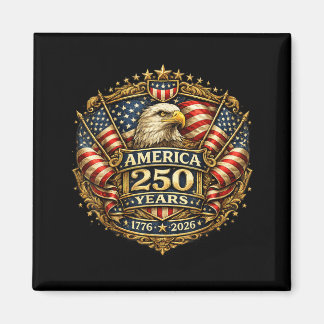 250 Jaar Amerikaanse Viering 1776-2026 Vlag van de Magneet
