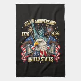 250 Jaar Amerikaanse Viering 1776-2026 Vlag van de Theedoek