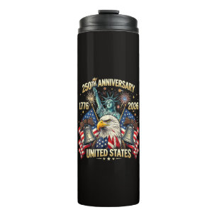 250 Jaar Amerikaanse Viering 1776-2026 Vlag van de Thermosbeker