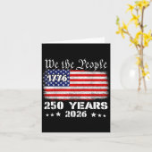 250 Jaar Amerikaanse Viering 250e 4 juli Kaart (Gele Bloem)