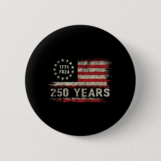 250 jaar Amerikaanse viering 250e onafhankelijkhei Ronde Button 5,7 Cm (Voorkant)