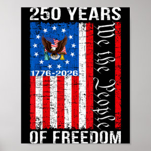 250 jaar Amerikaanse viering 250e usa us vlag 4 Poster
