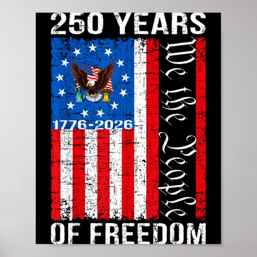 250 jaar Amerikaanse viering 250e usa vlag 4e Poster (Voorkant)
