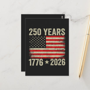 250 Jaar Amerikaanse Vlag 1776-2026 Briefkaart