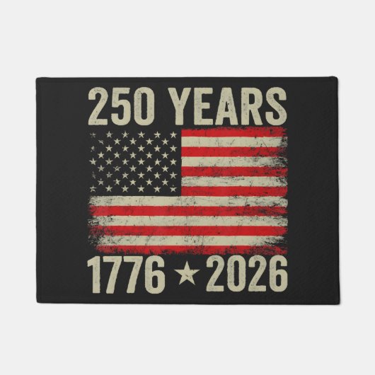 250 Jaar Amerikaanse Vlag 1776-2026 Deurmat (Voorkant)
