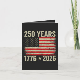 250 Jaar Amerikaanse Vlag 1776-2026 Feestdagen Kaart