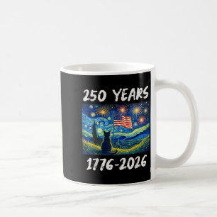 250 Jaar Amerikaanse Vlag 1776-2026 Kat Sterrennac Koffiemok