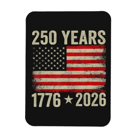 250 Jaar Amerikaanse Vlag 1776-2026 Magneet (Verticaal)