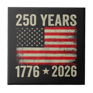 250 Jaar Amerikaanse Vlag 1776-2026 Tegeltje