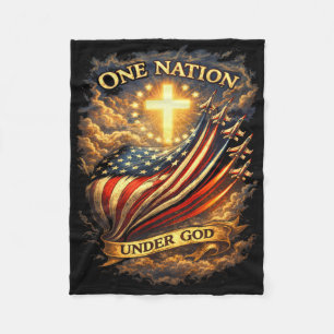 250 Jaar Amerikaanse Vlag Kruis Usa 250e Onder God Fleece Deken