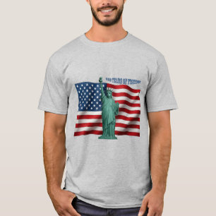 250 Jaar Amerikaanse Vlag met het Vrijheidsbeeld T-shirt