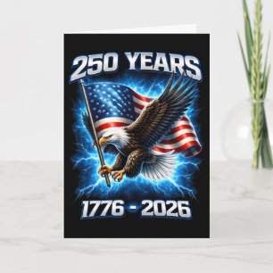 250 Jaar Amerikaanse Vrijheid Adelaar Usa Vlag 4e  Kaart