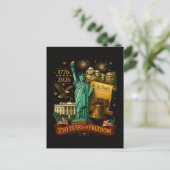 250 Jaar Amerikaanse Vrijheid Briefkaart (Staand voorkant)