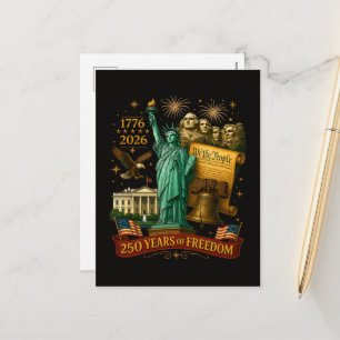 250 Jaar Amerikaanse Vrijheid Feestdagenkaart