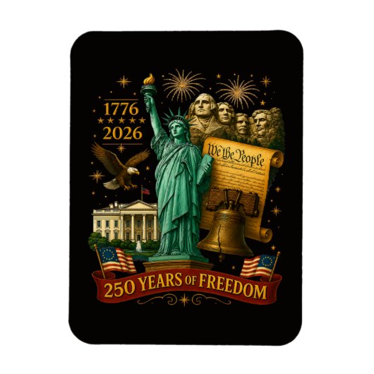250 Jaar Amerikaanse Vrijheid Magneet (Verticaal)