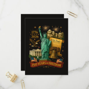 250 Jaar Amerikaanse Vrijheid Uitnodiging Briefkaart