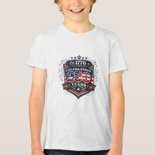 250 jaar Amerikaanse vrijheid vieren Tri-Blend Shirt