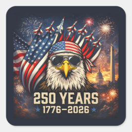 250 Jaar Amerikaanse Vrijheid  Vierkante Sticker
