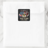250 Jaar Amerikaanse Vrijheid Vierkante Sticker (Tas)