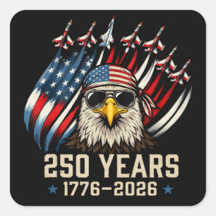 250 Jaar Amerikaanse Vrijheid  Vierkante Sticker