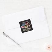 250 Jaar Amerikaanse Vrijheid Vierkante Sticker (Envelop)
