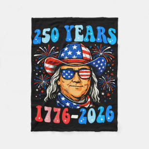 250 Jaar Ben Franklin 1776-2026 250ste Verjaardag Fleece Deken