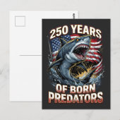250 Jaar Born Predators Haaien Kunst Briefkaart (Voorkant / Achterkant)