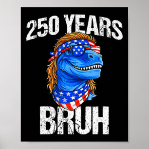 250 Jaar Bruh 4e Juli Trex Dinosaur 250ste Verjaar Poster