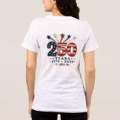 250 Jaar Dames TShirt Amerika Verjaardag (Achterkant)
