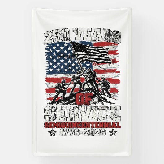 250 Jaar Dienst Spandoek (Verticaal)