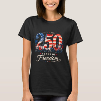 250 Jaar Dom 1776 Patriottische Bloemige Vrouwen 4 T-shirt