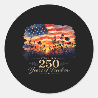 250 Jaar Dom 2026 Vierde Juli Vrouwen Bloemrijk Ronde Sticker