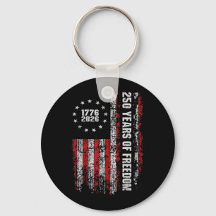 250 jaar dom Amerika 1776 2026 Vlag Sleutelhanger