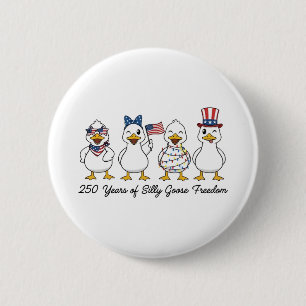 250 jaar domme-gans-vrijheid Semiquincentennium Ronde Button 5,7 Cm