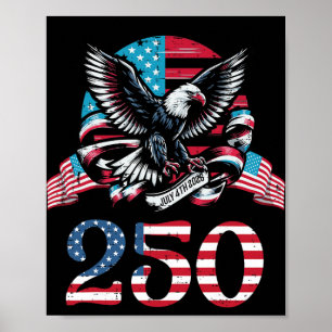 250 Jaar Eagle 4 juli 2026 250ste verjaardag VS Poster