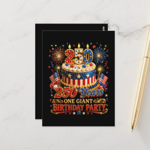 250 jaar één gigantische verjaardag 250e verjaarda briefkaart
