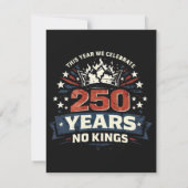250 Jaar Geen Koningen Patriottisch Aankondiging (Achterkant)