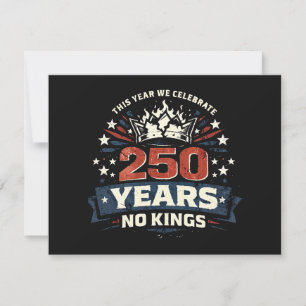 250 Jaar Geen Koningen Patriottisch Kaart
