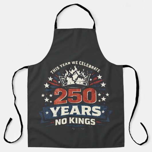 250 Jaar Geen Koningen Patriottisch Schort (Voorkant)