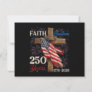 250 Jaar geloof en vrijheid 4 juli T-shirts Chr Save The Date
