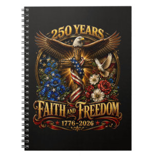 250 Jaar geloof en vrijheid Amerika Notitieboek