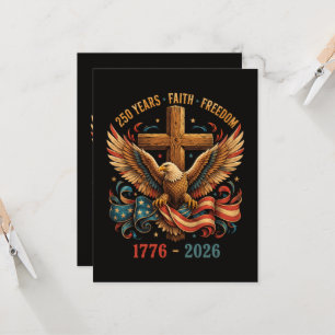 250 Jaar geloof en vrijheid patriottische adelaar Kaart