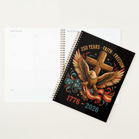 250 Jaar geloof en vrijheid patriottische adelaar Planner (Display)